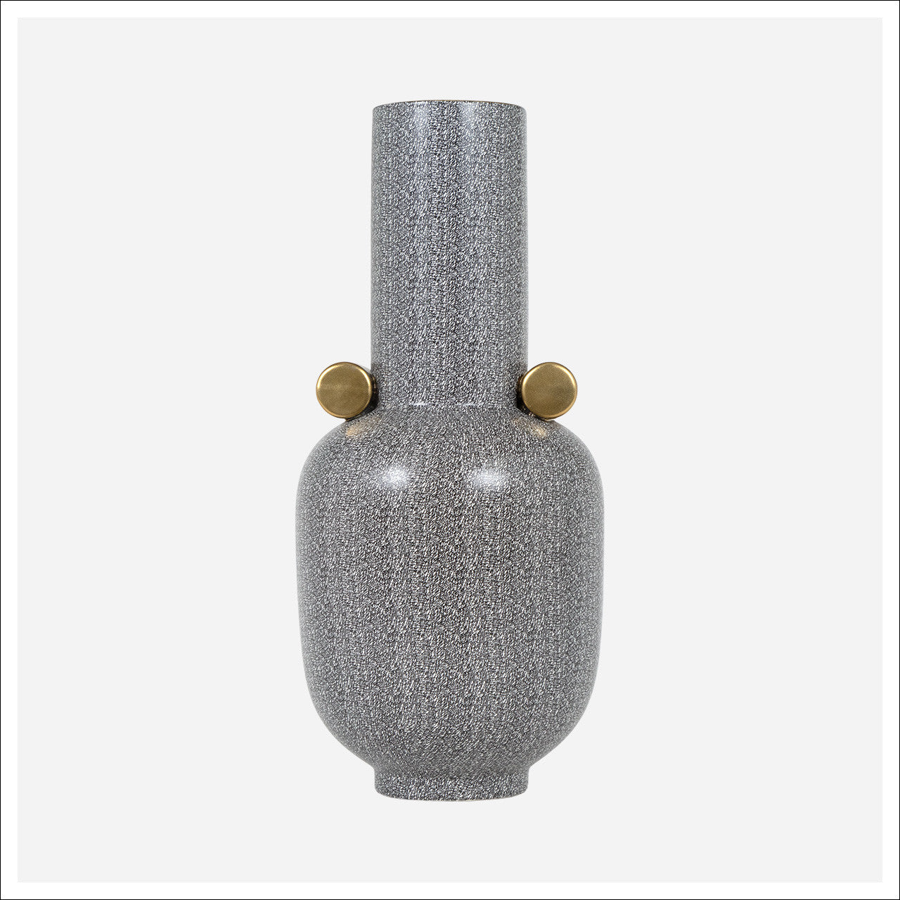 Jarrón ceramico gris mediano