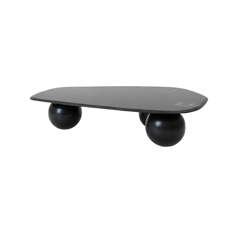 Mesa de centro cuadrada madera obscura café tipo pirámide 