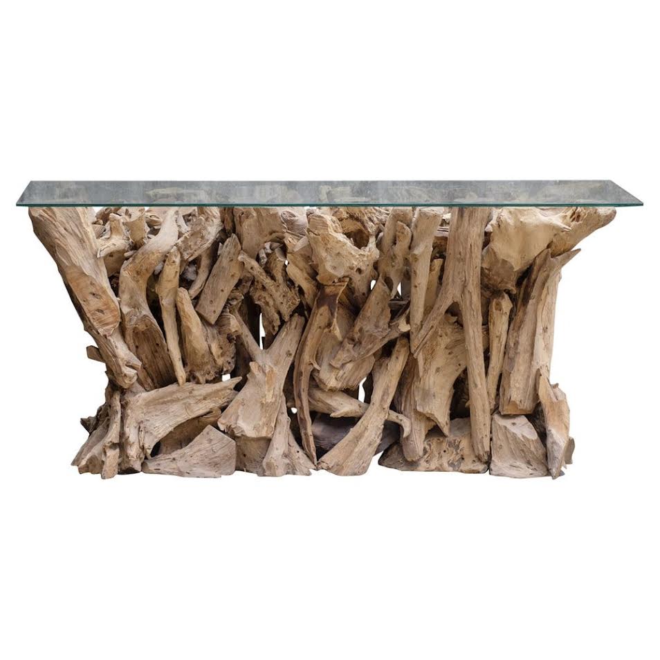 Consola Tronco cristal