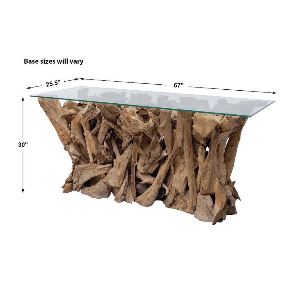 Consola Tronco cristal