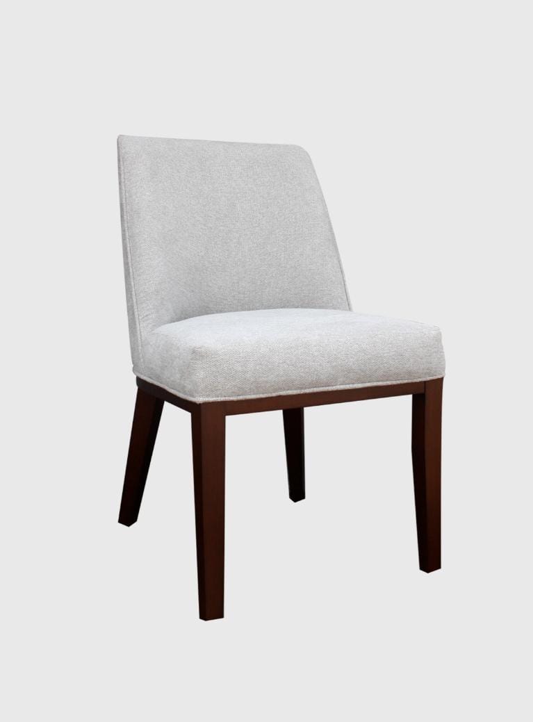 Silla Ellen en tela gris clara