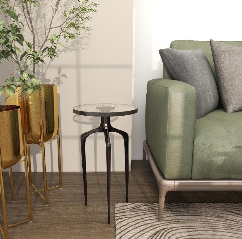 Mesa auxiliar cristal