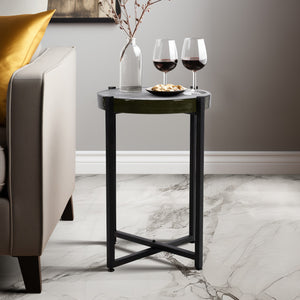 Mesa auxiliar cristal ahumado