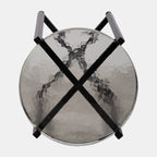 Mesa auxiliar cristal ahumado
