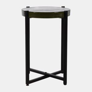 Mesa auxiliar cristal ahumado