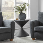 Mesa lateral cubierta de mármol gris negro