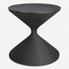 Mesa lateral cubierta de mármol gris negro