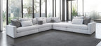 Sala seccional Rside en tela gris clara