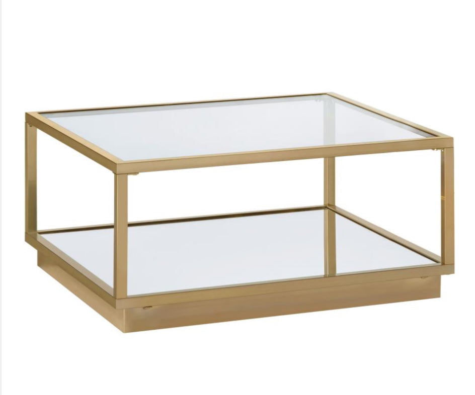 Mesa de centro Duo cromo dorado