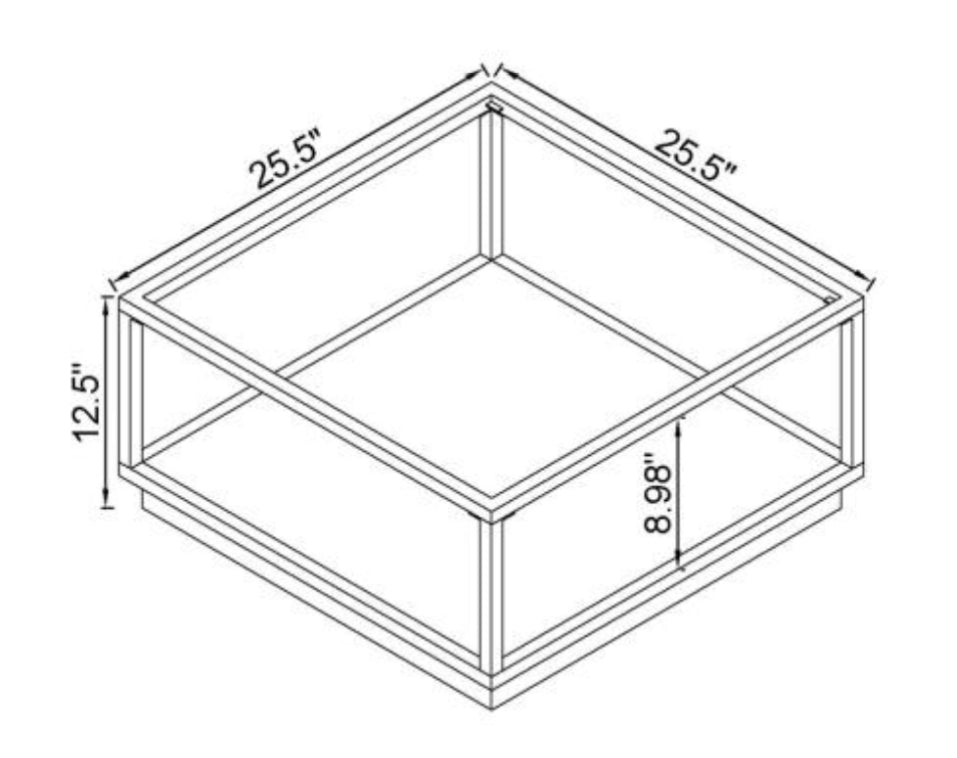 Mesa de centro Duo cromo dorado