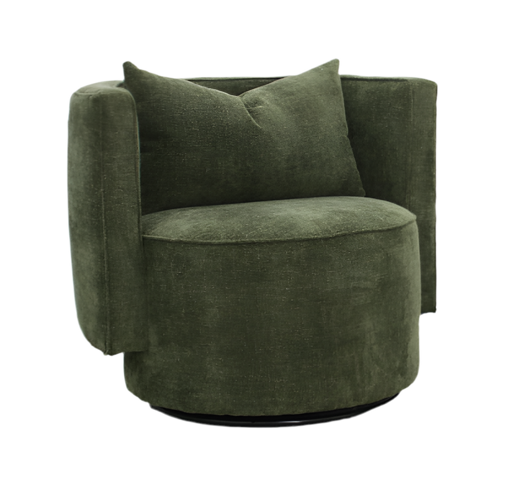 Sillón ocasional tela color Olivo