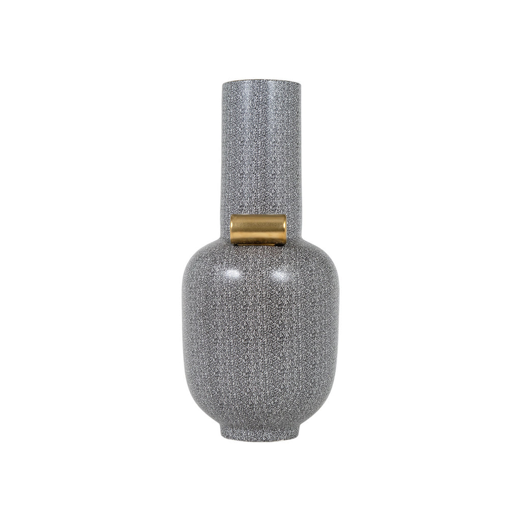 Jarrón ceramico gris mediano