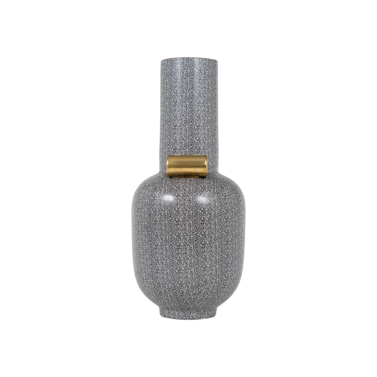 Jarrón ceramico gris mediano