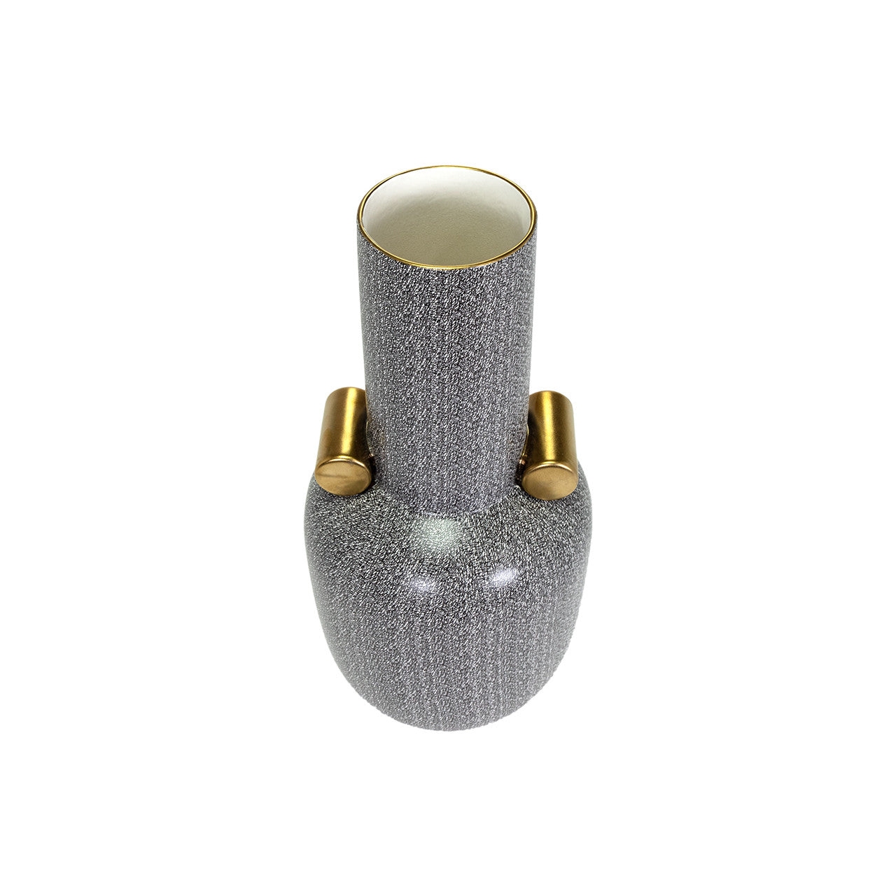 Jarrón ceramico gris mediano