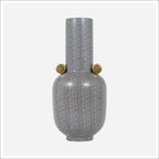 Jarrón ceramico gris mediano