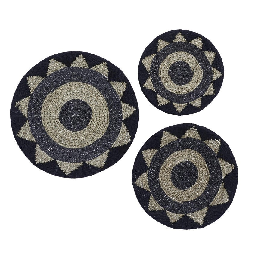 Set de 3 platones jute