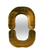 Espejo Bari en hoja de color oro Antique