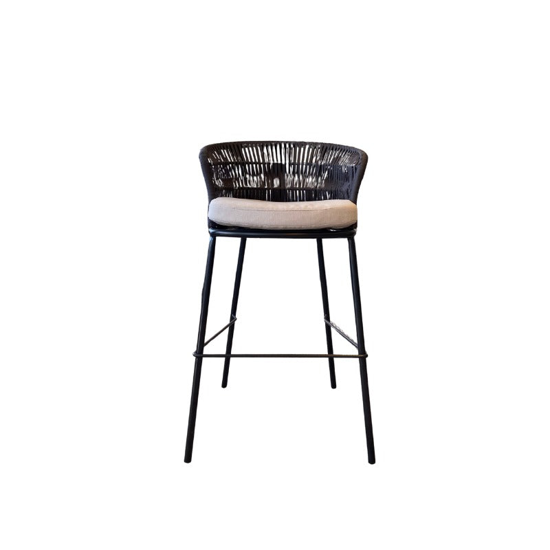 Banco bar tejido gris charcoal