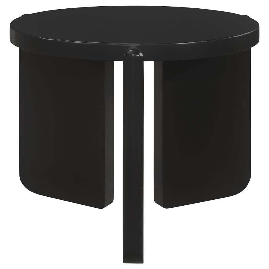 Mesa lateral redonda negra