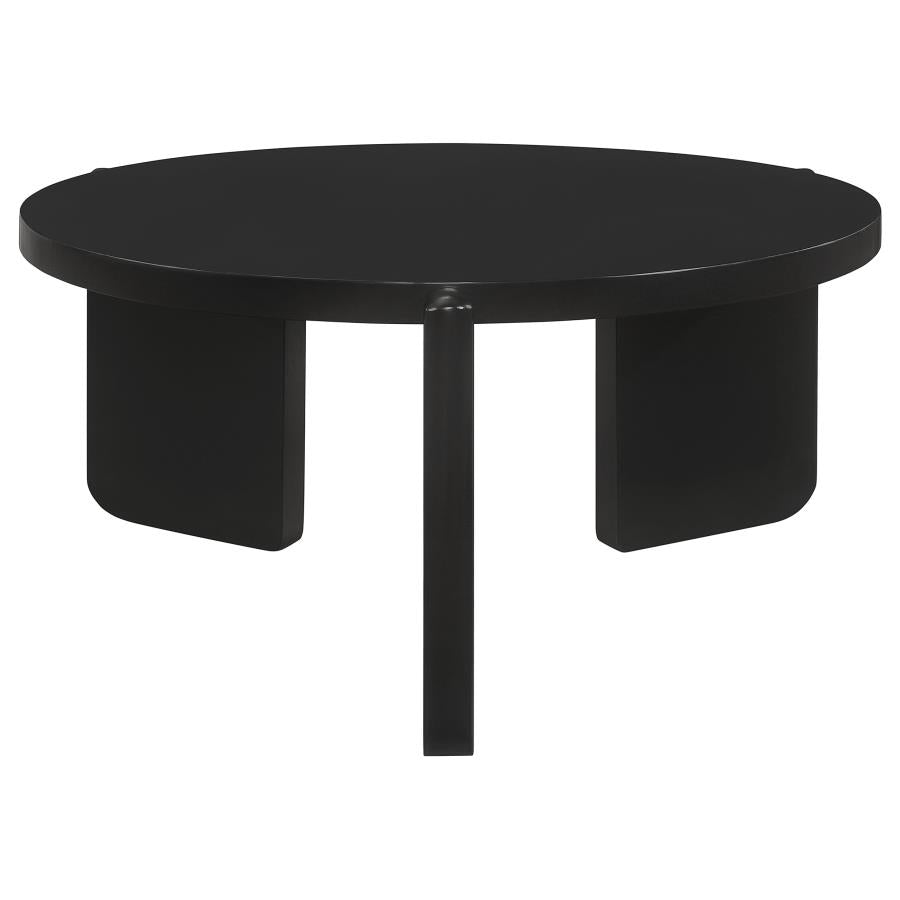 Mesa de centro redonda negro