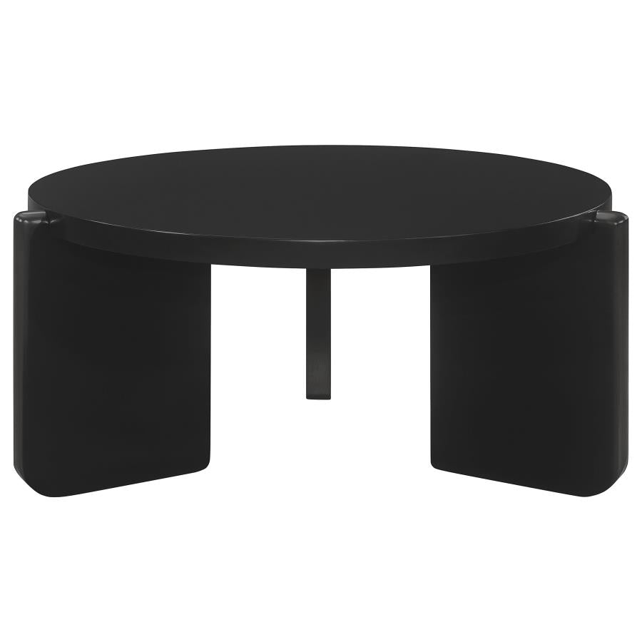Mesa de centro redonda negro