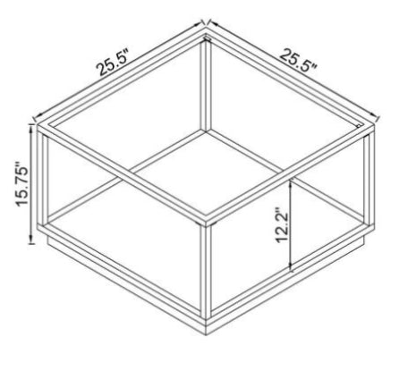 Mesa de centro Duo cromo dorado