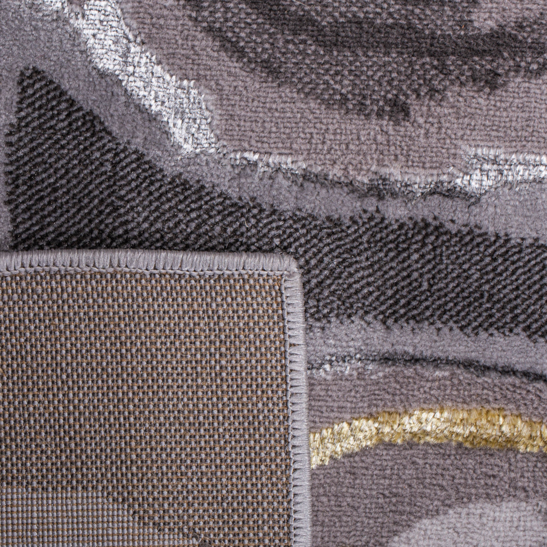 Tapete Ayda en plata obscuro