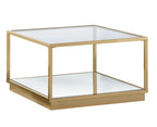 Mesa de centro Duo cromo dorado