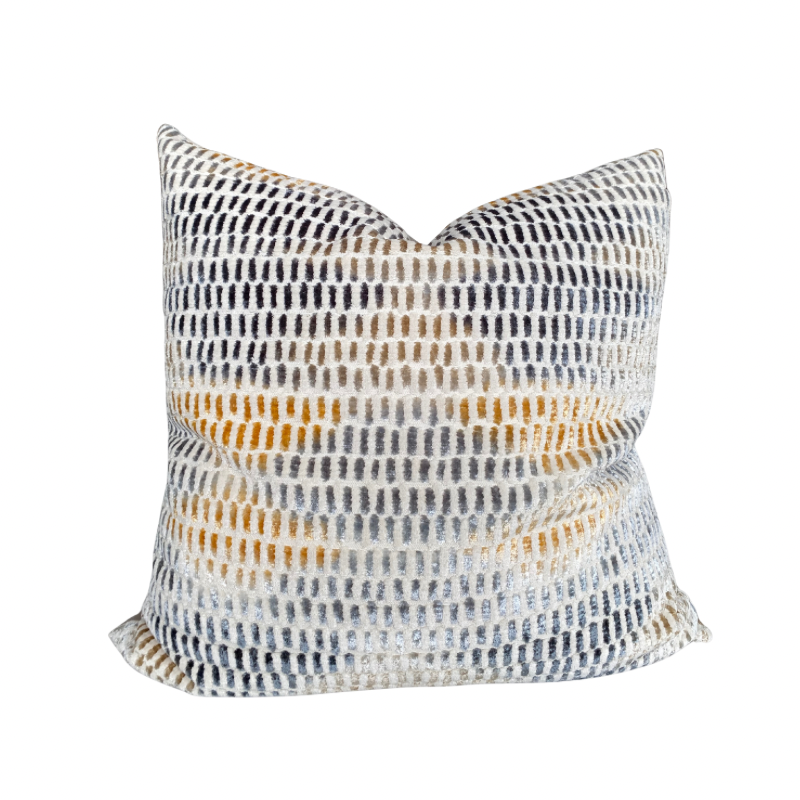 Cojín amarillo gris