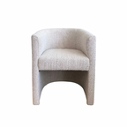 Silla Perkin en tela ivory