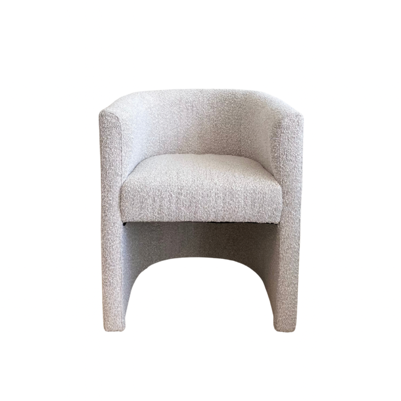 Silla Perkin en tela ivory