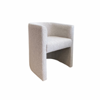 Silla Perkin en tela ivory