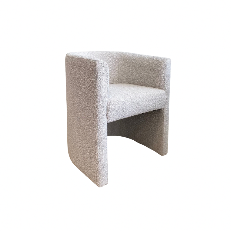 Silla Perkin en tela ivory