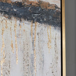 Cargar imagen en el visor de la galería, Cuadro abstracto marco dorado
