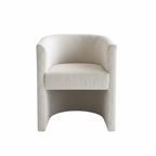 Silla Perkin en tela ivory