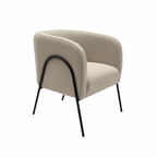 Sillón Ocasional Jacobsen en tela base metal