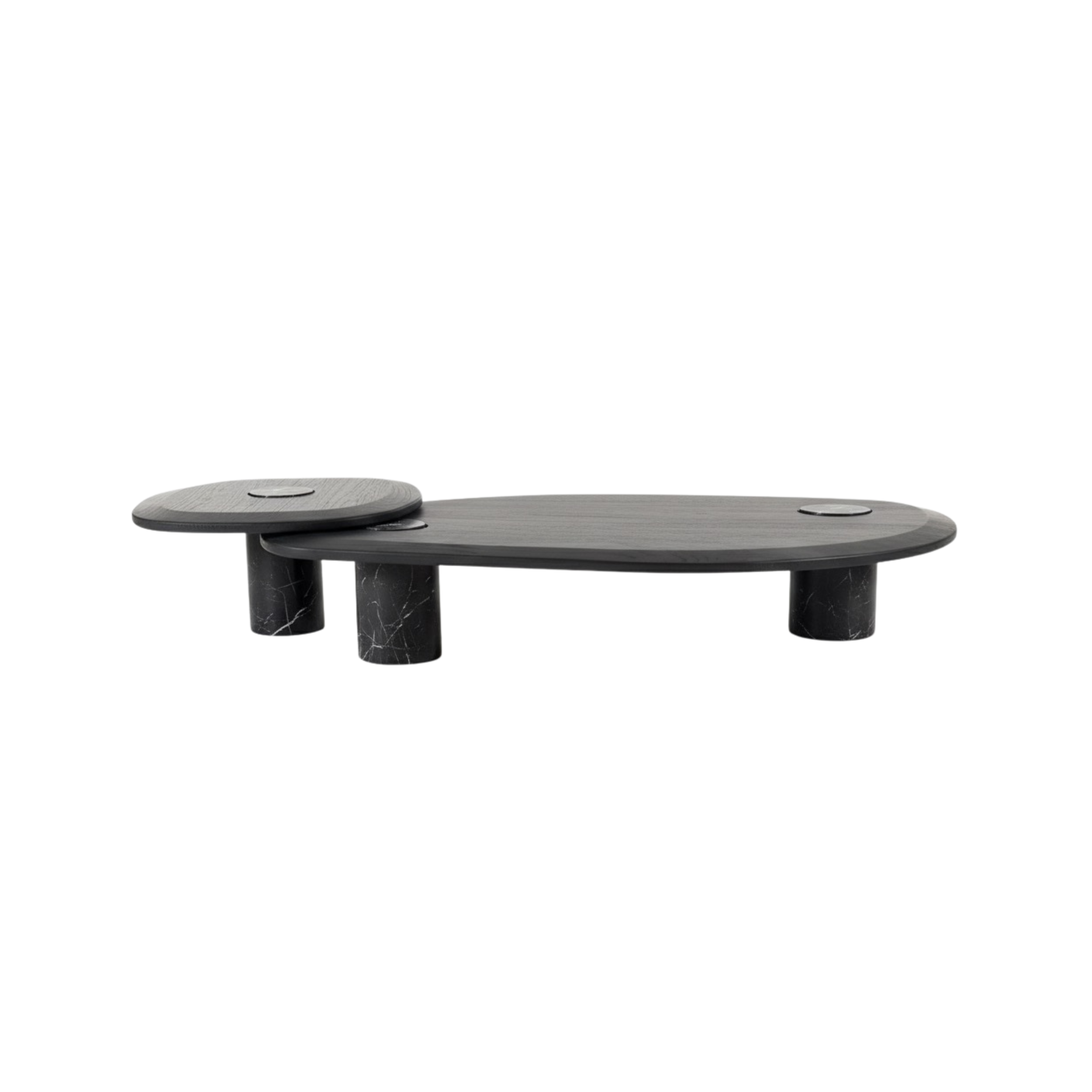 Mesa de centro set de 2 encino negro
