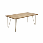 Mesa de comedor base dorada