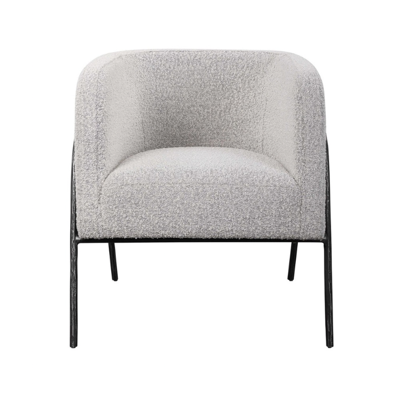Sillón Ocasional Jacobsen en tela base metal