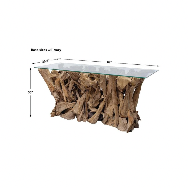 Consola Tronco cristal