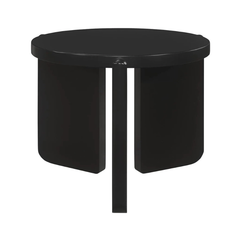 Mesa lateral redonda negra