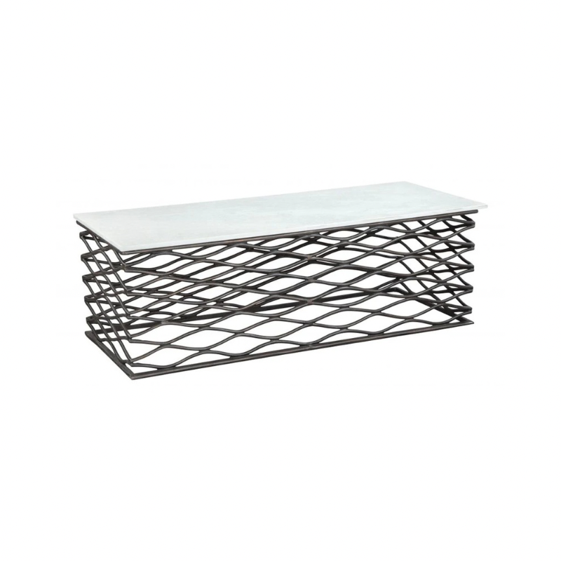 Mesa de centro rectangular mármol
