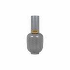 Jarrón ceramico gris mediano