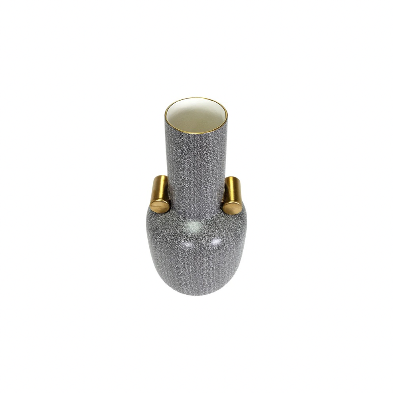 Jarrón ceramico gris mediano