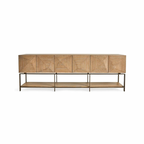 Credenza en madera clara base metálica