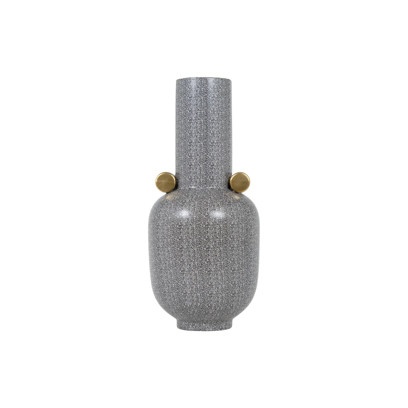 Jarrón ceramico gris mediano