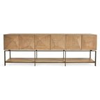 Credenza en madera clara base metálica