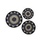 Set de 3 platones jute