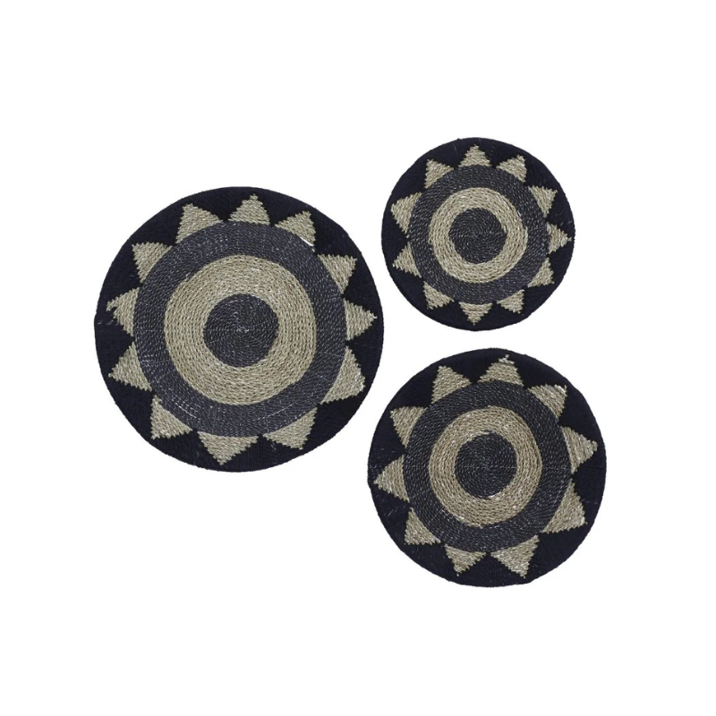 Set de 3 platones jute
