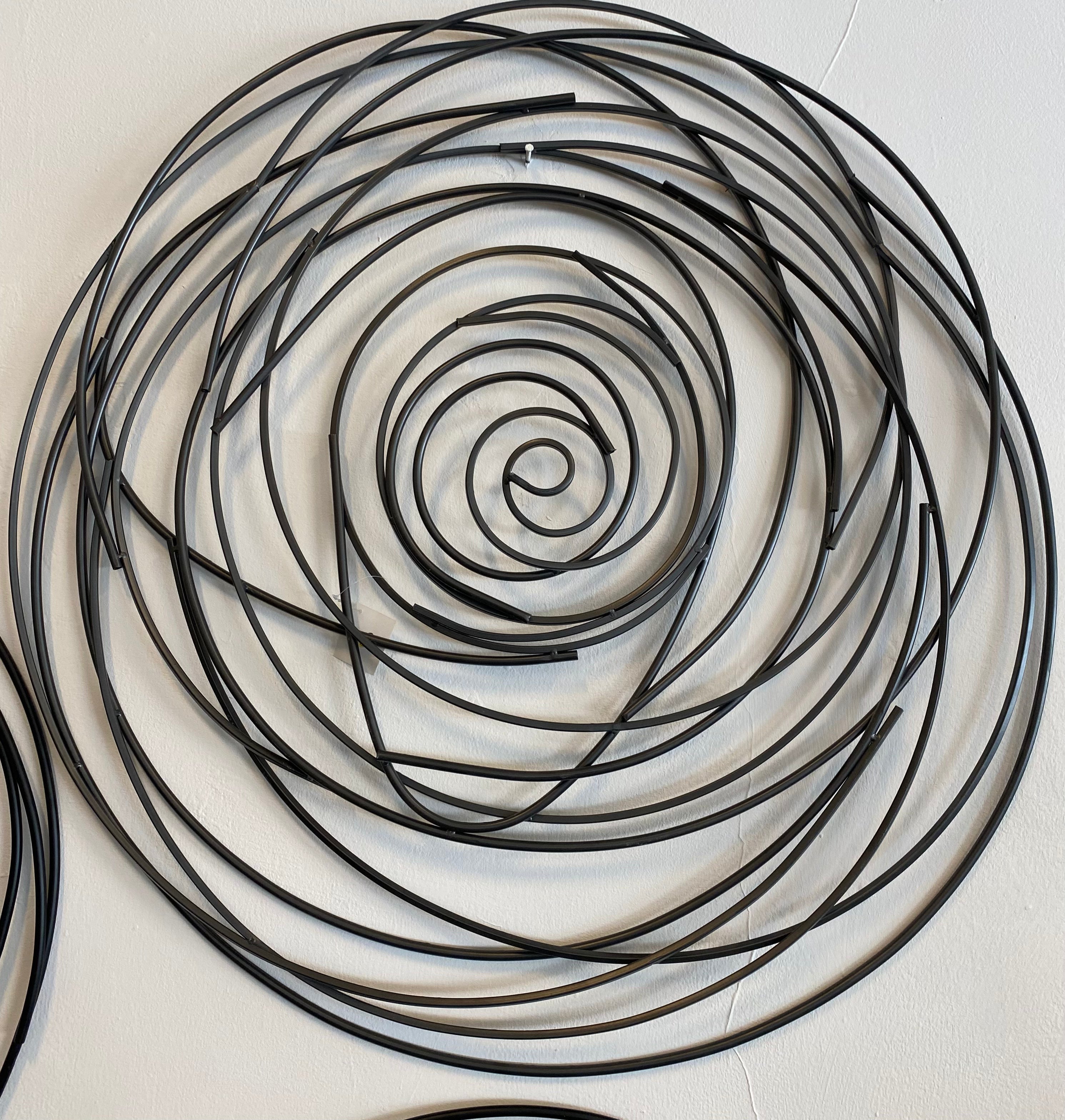 Espiral grande negro mate